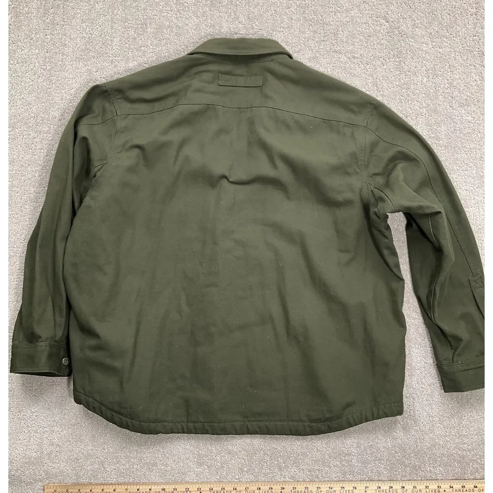 Duluth Shacket Men‎ 3XL Green Hanger Bender Fire Hose Lined Chore Shacket Work